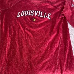 Adidas Louisville Kentucky long sleeve red size medium